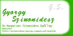 gyorgy szimonidesz business card